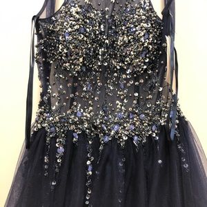 Blue beaded dress